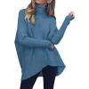 imageANRABESS Womens Oversized Turtleneck Batwing Long Sleeve Casual Cozy Baggy Knit Pullover Tunic Sweater 2024 Fall OutfitsDenim Blue