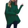 imageANRABESS Womens Oversized Turtleneck Batwing Long Sleeve Casual Cozy Baggy Knit Pullover Tunic Sweater 2024 Fall OutfitsGreen