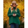 imageANRABESS Womens Oversized Turtleneck Batwing Long Sleeve Casual Cozy Baggy Knit Pullover Tunic Sweater 2024 Fall OutfitsGreen