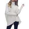 imageANRABESS Womens Oversized Turtleneck Batwing Long Sleeve Casual Cozy Baggy Knit Pullover Tunic Sweater 2024 Fall OutfitsGrey