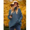 imageANRABESS Womens Oversized Turtleneck Batwing Long Sleeve Casual Cozy Baggy Knit Pullover Tunic Sweater 2024 Fall OutfitsIndigo