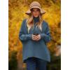 imageANRABESS Womens Oversized Turtleneck Batwing Long Sleeve Casual Cozy Baggy Knit Pullover Tunic Sweater 2024 Fall OutfitsIndigo