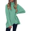 imageANRABESS Womens Oversized Turtleneck Batwing Long Sleeve Casual Cozy Baggy Knit Pullover Tunic Sweater 2024 Fall OutfitsLake