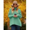 imageANRABESS Womens Oversized Turtleneck Batwing Long Sleeve Casual Cozy Baggy Knit Pullover Tunic Sweater 2024 Fall OutfitsLake