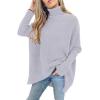 imageANRABESS Womens Oversized Turtleneck Batwing Long Sleeve Casual Cozy Baggy Knit Pullover Tunic Sweater 2024 Fall OutfitsLavender