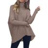 imageANRABESS Womens Oversized Turtleneck Batwing Long Sleeve Casual Cozy Baggy Knit Pullover Tunic Sweater 2024 Fall OutfitsMutmeg