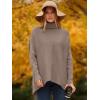 imageANRABESS Womens Oversized Turtleneck Batwing Long Sleeve Casual Cozy Baggy Knit Pullover Tunic Sweater 2024 Fall OutfitsMutmeg