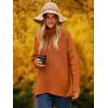 imageANRABESS Womens Oversized Turtleneck Batwing Long Sleeve Casual Cozy Baggy Knit Pullover Tunic Sweater 2024 Fall OutfitsOrange Rust