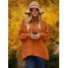 imageANRABESS Womens Oversized Turtleneck Batwing Long Sleeve Casual Cozy Baggy Knit Pullover Tunic Sweater 2024 Fall OutfitsOrange Rust