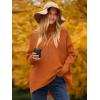 imageANRABESS Womens Oversized Turtleneck Batwing Long Sleeve Casual Cozy Baggy Knit Pullover Tunic Sweater 2024 Fall OutfitsOrange Rust