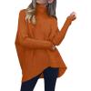 imageANRABESS Womens Oversized Turtleneck Batwing Long Sleeve Casual Cozy Baggy Knit Pullover Tunic Sweater 2024 Fall OutfitsOrange Rust