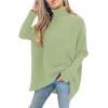 imageANRABESS Womens Oversized Turtleneck Batwing Long Sleeve Casual Cozy Baggy Knit Pullover Tunic Sweater 2024 Fall OutfitsPea