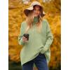 imageANRABESS Womens Oversized Turtleneck Batwing Long Sleeve Casual Cozy Baggy Knit Pullover Tunic Sweater 2024 Fall OutfitsPea