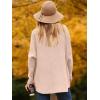 imageANRABESS Womens Oversized Turtleneck Batwing Long Sleeve Casual Cozy Baggy Knit Pullover Tunic Sweater 2024 Fall OutfitsPink