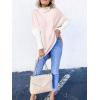 imageANRABESS Womens Oversized Turtleneck Batwing Long Sleeve Casual Cozy Baggy Knit Pullover Tunic Sweater 2024 Fall OutfitsPink White