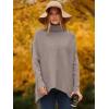 imageANRABESS Womens Oversized Turtleneck Batwing Long Sleeve Casual Cozy Baggy Knit Pullover Tunic Sweater 2024 Fall OutfitsRed Apricot