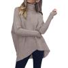 imageANRABESS Womens Oversized Turtleneck Batwing Long Sleeve Casual Cozy Baggy Knit Pullover Tunic Sweater 2024 Fall OutfitsRed Apricot