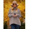 imageANRABESS Womens Oversized Turtleneck Batwing Long Sleeve Casual Cozy Baggy Knit Pullover Tunic Sweater 2024 Fall OutfitsRed Apricot