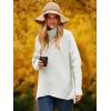 imageANRABESS Womens Oversized Turtleneck Batwing Long Sleeve Casual Cozy Baggy Knit Pullover Tunic Sweater 2024 Fall OutfitsWhite