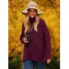 imageANRABESS Womens Oversized Turtleneck Batwing Long Sleeve Casual Cozy Baggy Knit Pullover Tunic Sweater 2024 Fall OutfitsWine Red