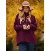 imageANRABESS Womens Oversized Turtleneck Batwing Long Sleeve Casual Cozy Baggy Knit Pullover Tunic Sweater 2024 Fall OutfitsWine Red