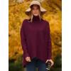 imageANRABESS Womens Oversized Turtleneck Batwing Long Sleeve Casual Cozy Baggy Knit Pullover Tunic Sweater 2024 Fall OutfitsWine Red
