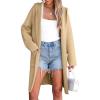 imageANRABESS Women Cardigan Open Front Oversized Casual Knit Hoodie Sweater Coatigan Lady Coat 2025 Fall Trendy OuterwearAlmond