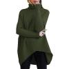 imageANRABESS Womens Oversized Turtleneck Batwing Long Sleeve Casual Cozy Baggy Knit Pullover Tunic Sweater 2024 Fall OutfitsDark Green