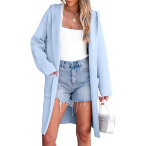 imageANRABESS Women Cardigan Open Front Oversized Casual Knit Hoodie Sweater Coatigan Lady Coat 2025 Fall Trendy OuterwearSky