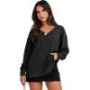 imageANRABESS Oversized Long Sleeve Shirts for Women Off the Shoulder Sweatshirt Loose V Neck Tunic Tops High Low Sweater 2024Black