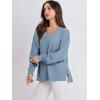 imageANRABESS Oversized Long Sleeve Shirts for Women Off the Shoulder Sweatshirt Loose V Neck Tunic Tops High Low Sweater 2024Blue