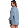 imageANRABESS Oversized Long Sleeve Shirts for Women Off the Shoulder Sweatshirt Loose V Neck Tunic Tops High Low Sweater 2024Blue