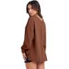 imageANRABESS Oversized Long Sleeve Shirts for Women Off the Shoulder Sweatshirt Loose V Neck Tunic Tops High Low Sweater 2024Caramel