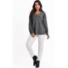 imageANRABESS Oversized Long Sleeve Shirts for Women Off the Shoulder Sweatshirt Loose V Neck Tunic Tops High Low Sweater 2024Dark Grey