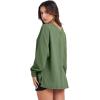 imageANRABESS Oversized Long Sleeve Shirts for Women Off the Shoulder Sweatshirt Loose V Neck Tunic Tops High Low Sweater 2024Green