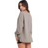 imageANRABESS Oversized Long Sleeve Shirts for Women Off the Shoulder Sweatshirt Loose V Neck Tunic Tops High Low Sweater 2024Grey Apricot