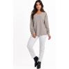 imageANRABESS Oversized Long Sleeve Shirts for Women Off the Shoulder Sweatshirt Loose V Neck Tunic Tops High Low Sweater 2024Grey Apricot