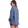 imageANRABESS Oversized Long Sleeve Shirts for Women Off the Shoulder Sweatshirt Loose V Neck Tunic Tops High Low Sweater 2024Grey Blue