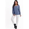 imageANRABESS Oversized Long Sleeve Shirts for Women Off the Shoulder Sweatshirt Loose V Neck Tunic Tops High Low Sweater 2024Grey Blue