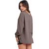 imageANRABESS Oversized Long Sleeve Shirts for Women Off the Shoulder Sweatshirt Loose V Neck Tunic Tops High Low Sweater 2024Light Brown