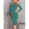 imageANRABESS Women Long Sleeve Turtleneck Slim Fit Ribbed Knit Slit Cocktail Party Sweater Midi Dress 2024 Trendy Fall OutfitsGreen Blue