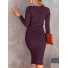 imageANRABESS Women Long Sleeve Turtleneck Slim Fit Ribbed Knit Slit Cocktail Party Sweater Midi Dress 2024 Trendy Fall OutfitsPurple