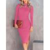 imageANRABESS Women Long Sleeve Turtleneck Slim Fit Ribbed Knit Slit Cocktail Party Sweater Midi Dress 2024 Trendy Fall OutfitsRose