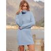 imageANRABESS Women Oversized Sweater Dress Turtleneck Batwing Long Sleeve Ribbed Knit Loose 2025 Fall Winter Casual Short DressBlue