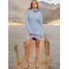 imageANRABESS Women Oversized Sweater Dress Turtleneck Batwing Long Sleeve Ribbed Knit Loose 2025 Fall Winter Casual Short DressBlue