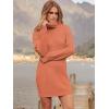 imageANRABESS Women Oversized Sweater Dress Turtleneck Batwing Long Sleeve Ribbed Knit Loose 2025 Fall Winter Casual Short DressCarmine