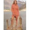 imageANRABESS Women Oversized Sweater Dress Turtleneck Batwing Long Sleeve Ribbed Knit Loose 2025 Fall Winter Casual Short DressCarmine