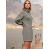 imageANRABESS Women Oversized Sweater Dress Turtleneck Batwing Long Sleeve Ribbed Knit Loose 2025 Fall Winter Casual Short DressCoffee Gray