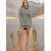 imageANRABESS Women Oversized Sweater Dress Turtleneck Batwing Long Sleeve Ribbed Knit Loose 2025 Fall Winter Casual Short DressCoffee Gray