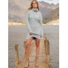 imageANRABESS Women Oversized Sweater Dress Turtleneck Batwing Long Sleeve Ribbed Knit Loose 2025 Fall Winter Casual Short DressGrey